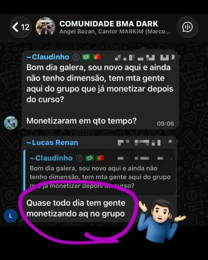 Depoimento de aluno do BMA DARK