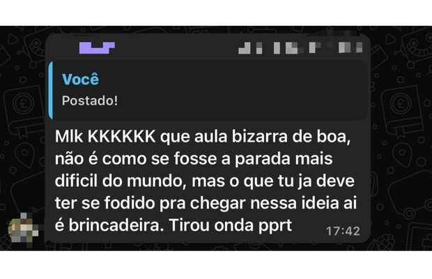 Depoimento de aluno 5